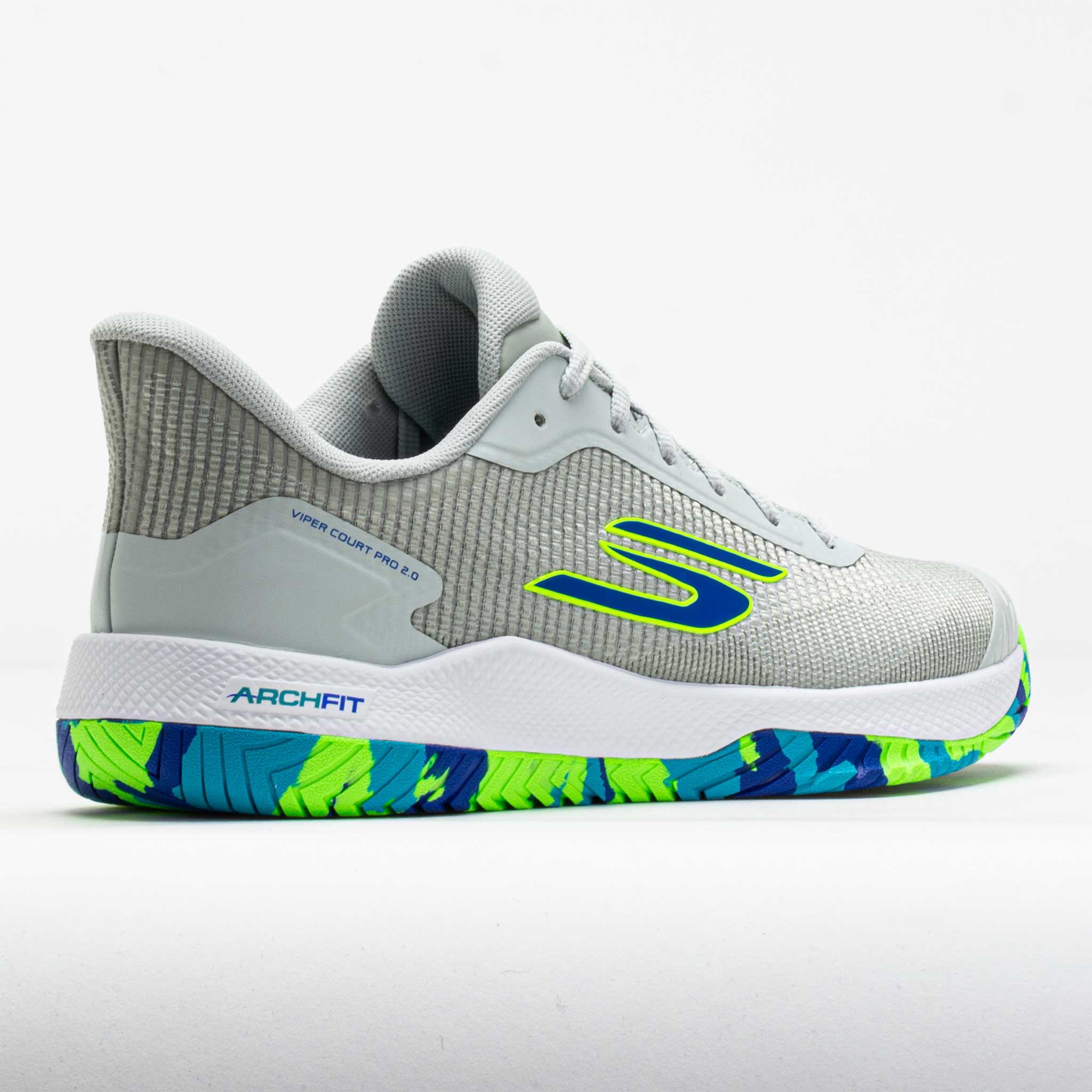 Skechers メッシュスニーカー グレー/ホワイト/ブルー/イエロー Skechers Viper Court Pro 2.0 Men's Gray/Multi – Holabird Sports