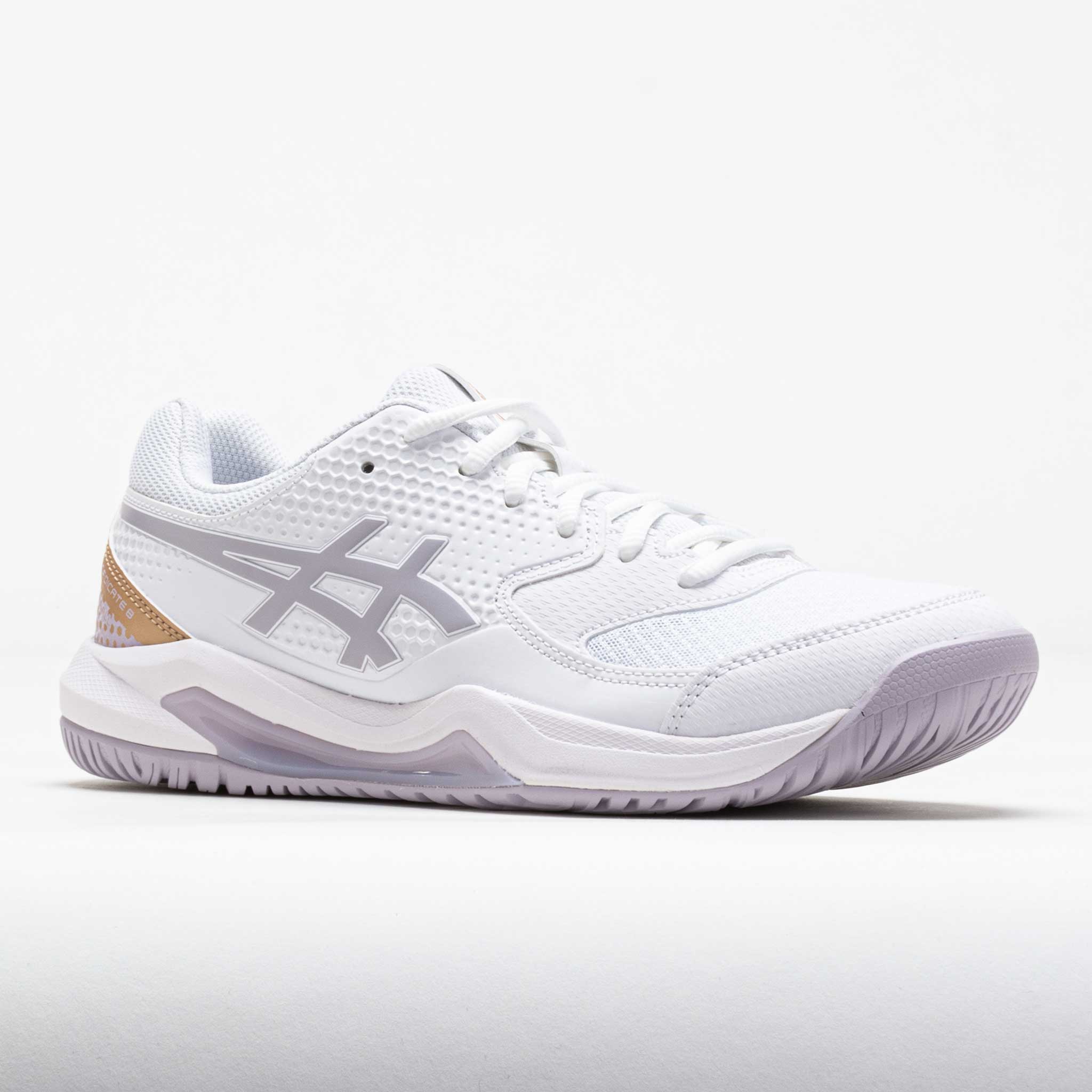 ホワイトバスケットシューズ ASICS GEL-Dedicate 8 Women's White/Dusk Violet – Holabird Sports