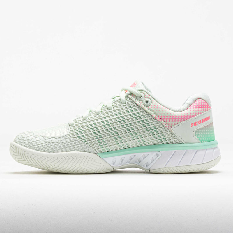 K-Swiss Express Light Pickleball Women's Ice/Honeydew/Neon Pastel Pink