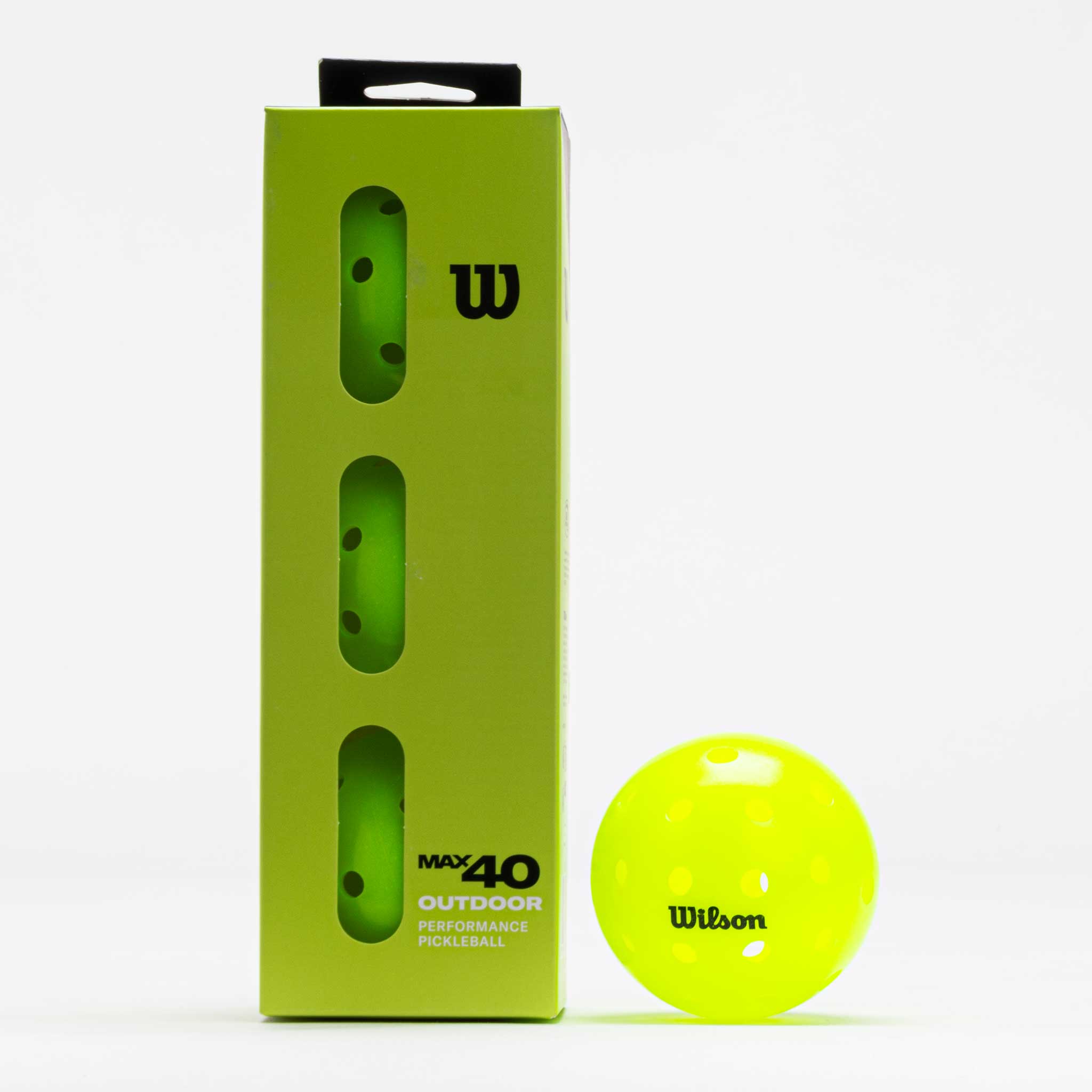 Wilson Max 40 Outdoor Pickleball 3 Pack Ball Green