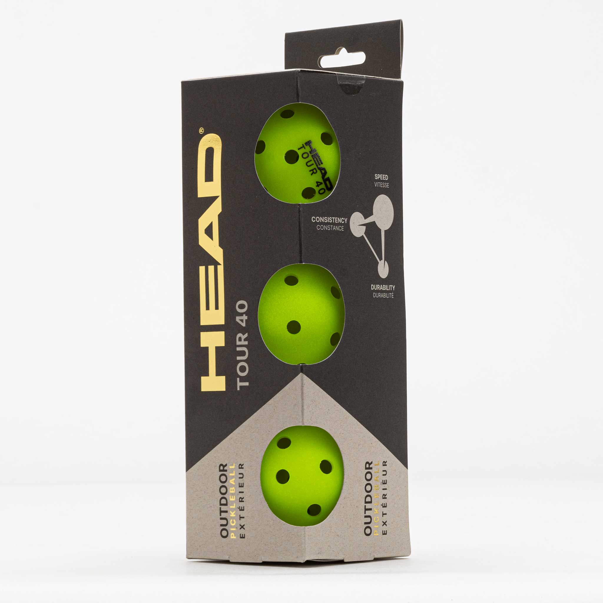HEAD Tour 40 Outdoor Pickleball 3 Pack