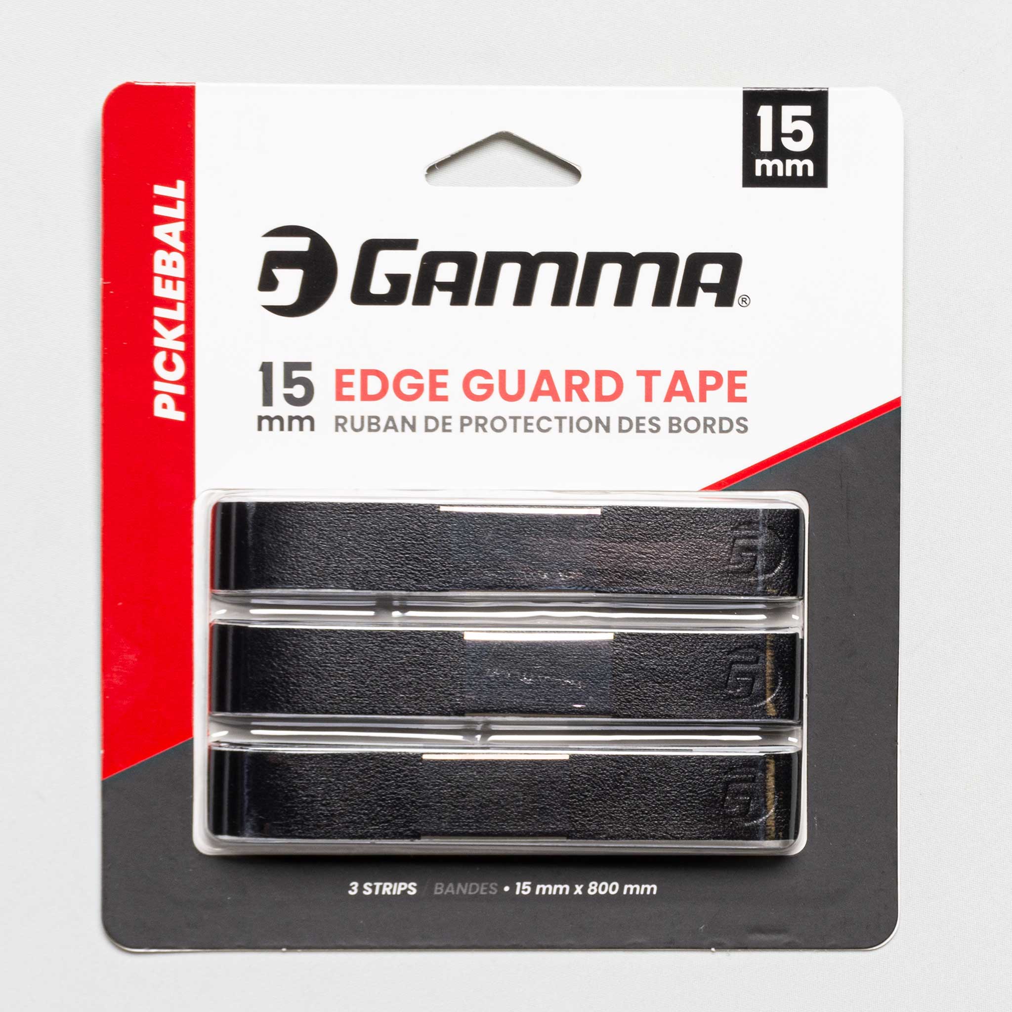 Gamma Pickleball Paddle Edge Guard Tape 15mm 3 Pack