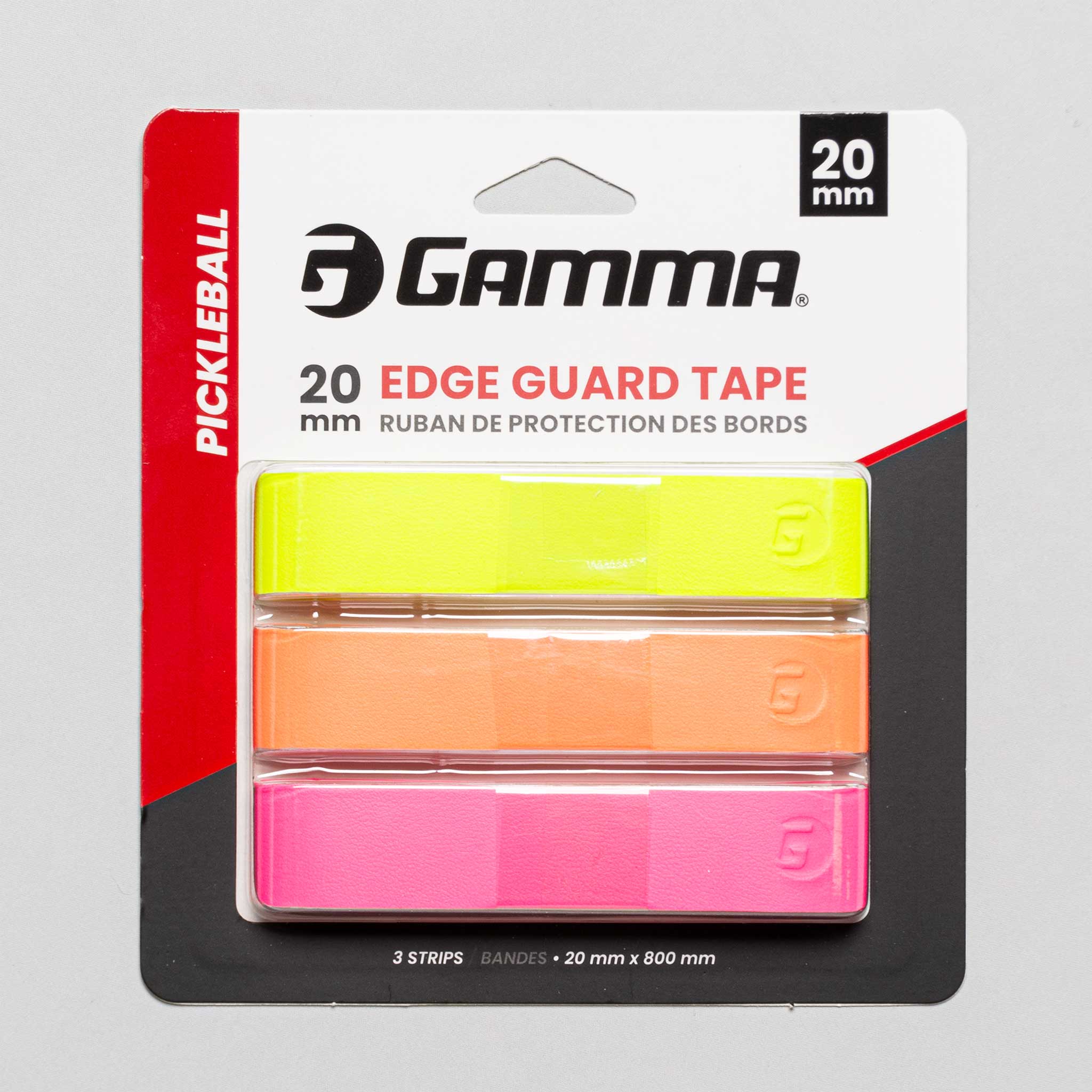 Gamma Pickleball Paddle Edge Guard Tape 20mm 3 Pack