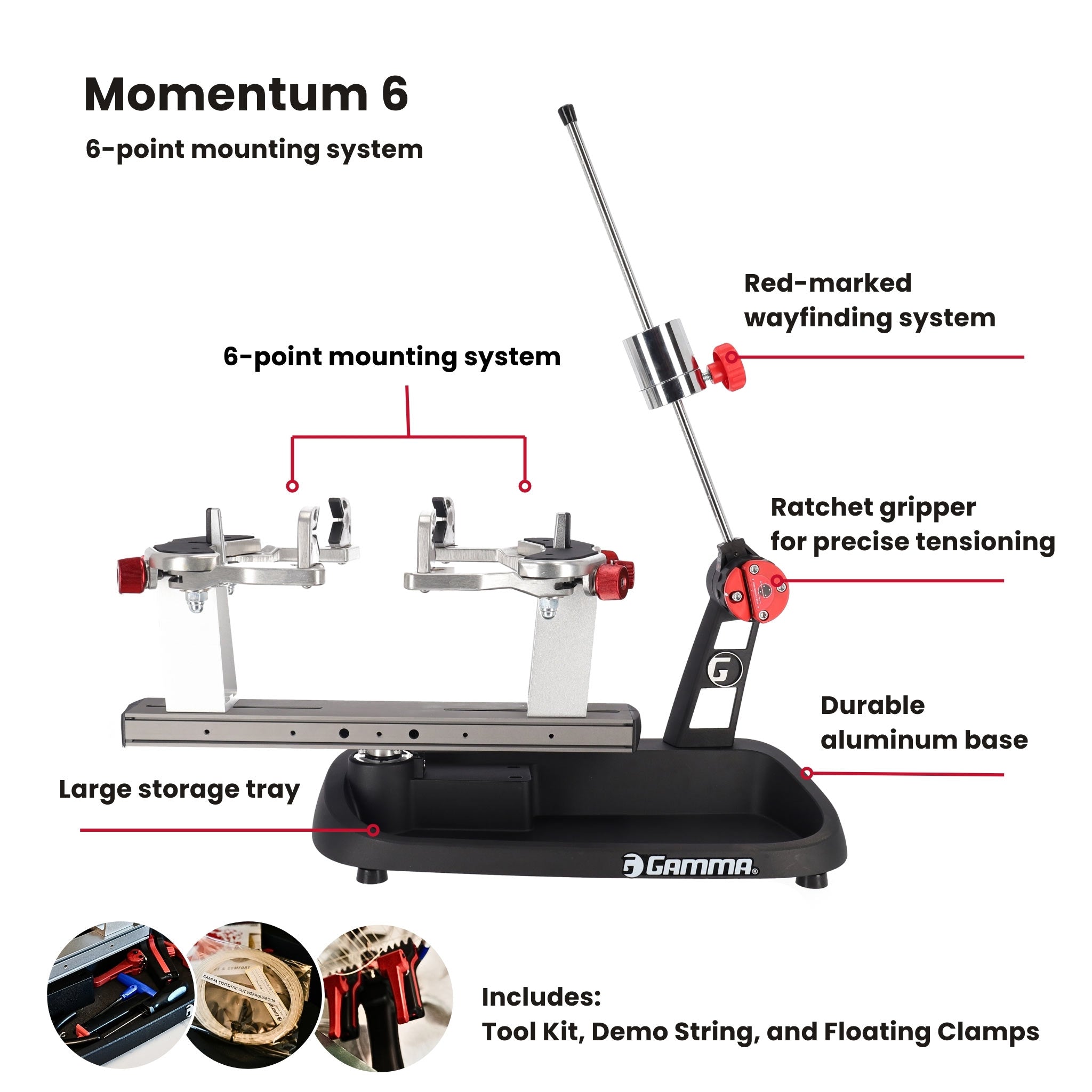 Gamma Momentum 6 Stringing Machine