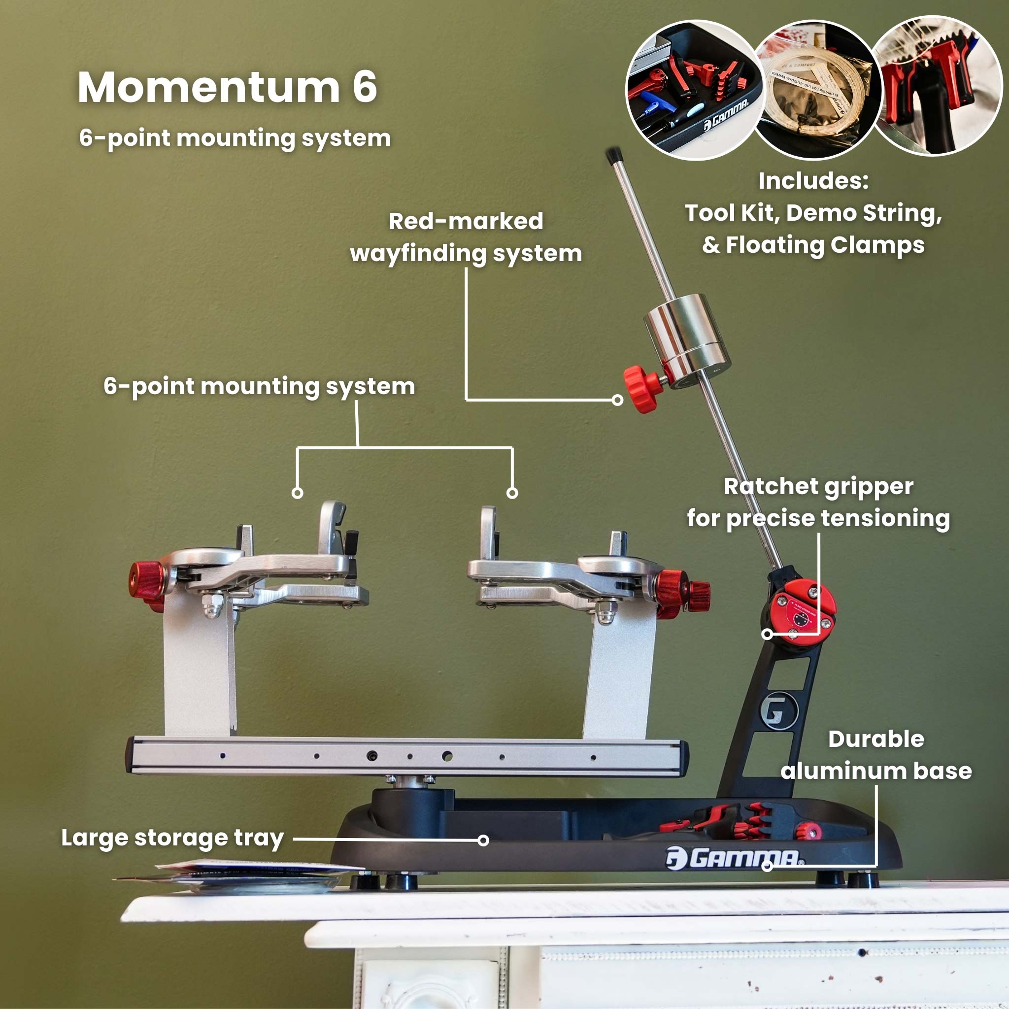 Gamma Momentum 6 Stringing Machine