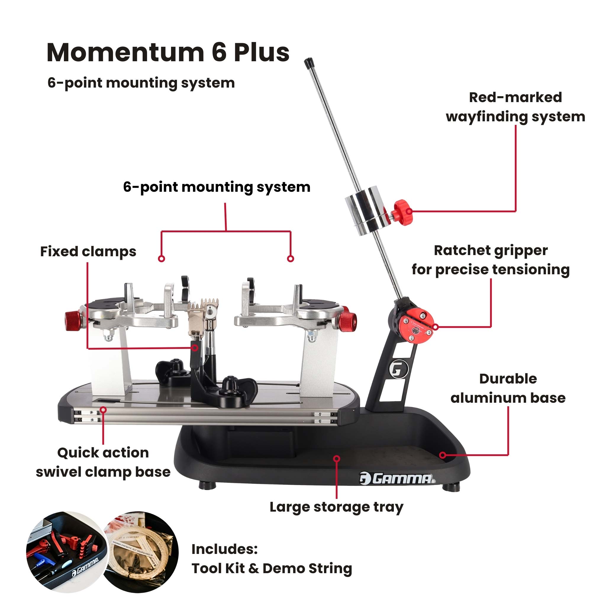 Gamma Momentum 6 Plus Stringing Machine