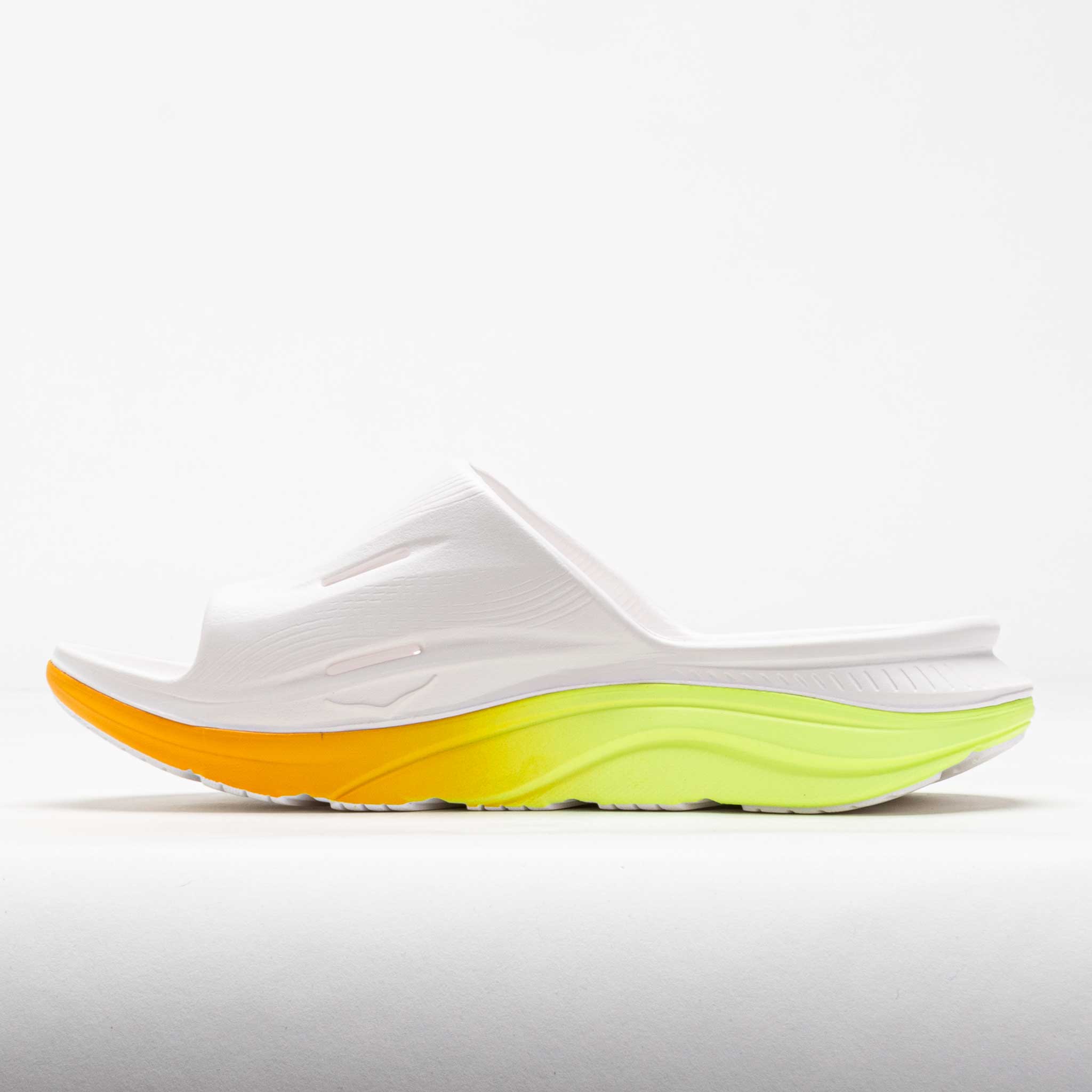 HOKA ORA Recovery Slide 3 Unisex White/Neon Yuzu – Holabird Sports