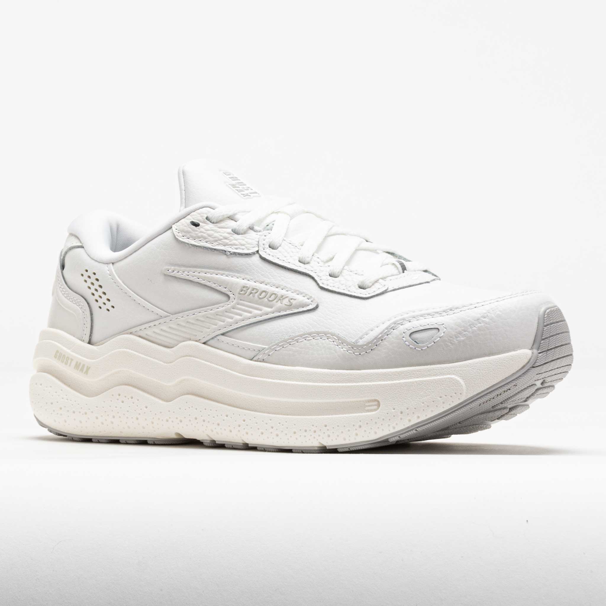 Brooks Ghost Max Leather Men's White/White – Holabird Sports
