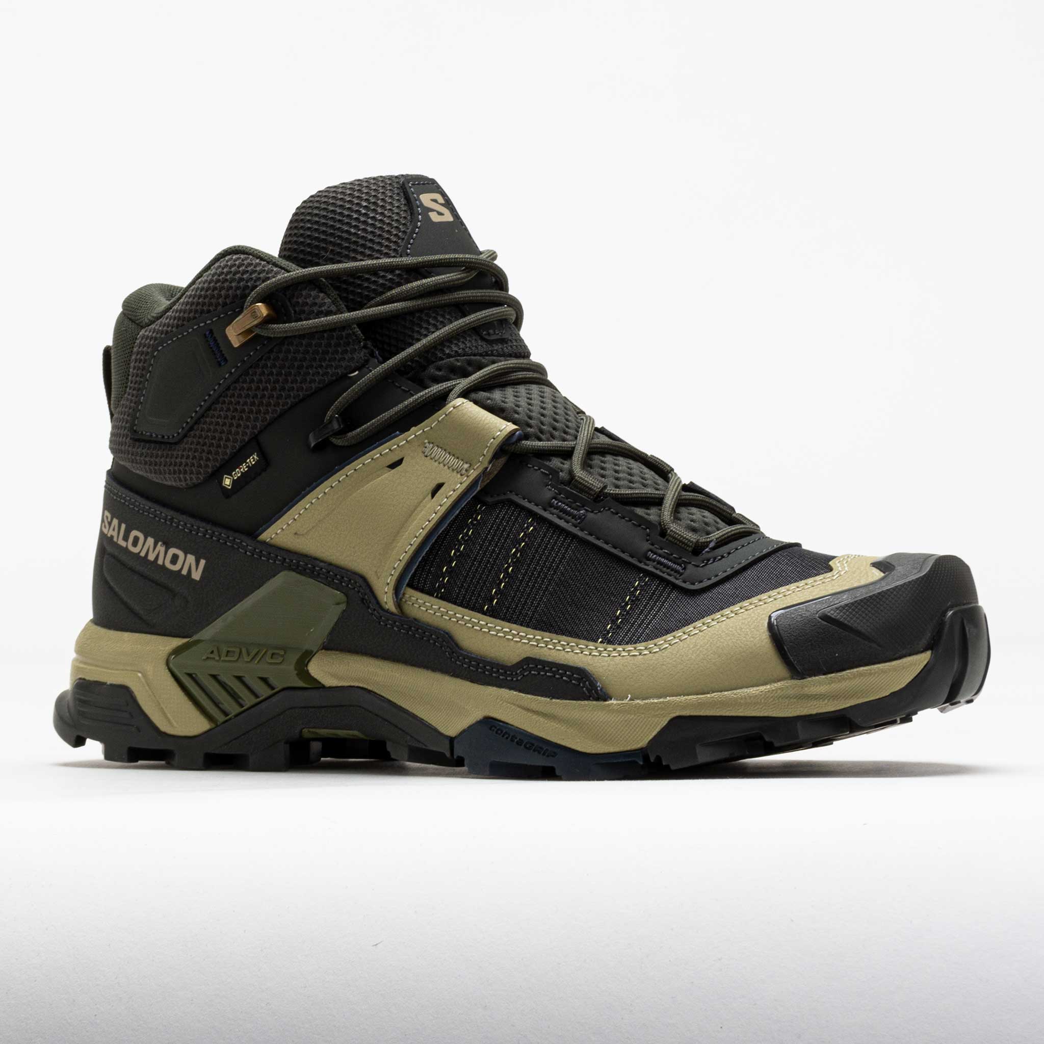 Salomon X Ultra 5 Mid GTX Men's Peat/Gray Green/Blue Nights