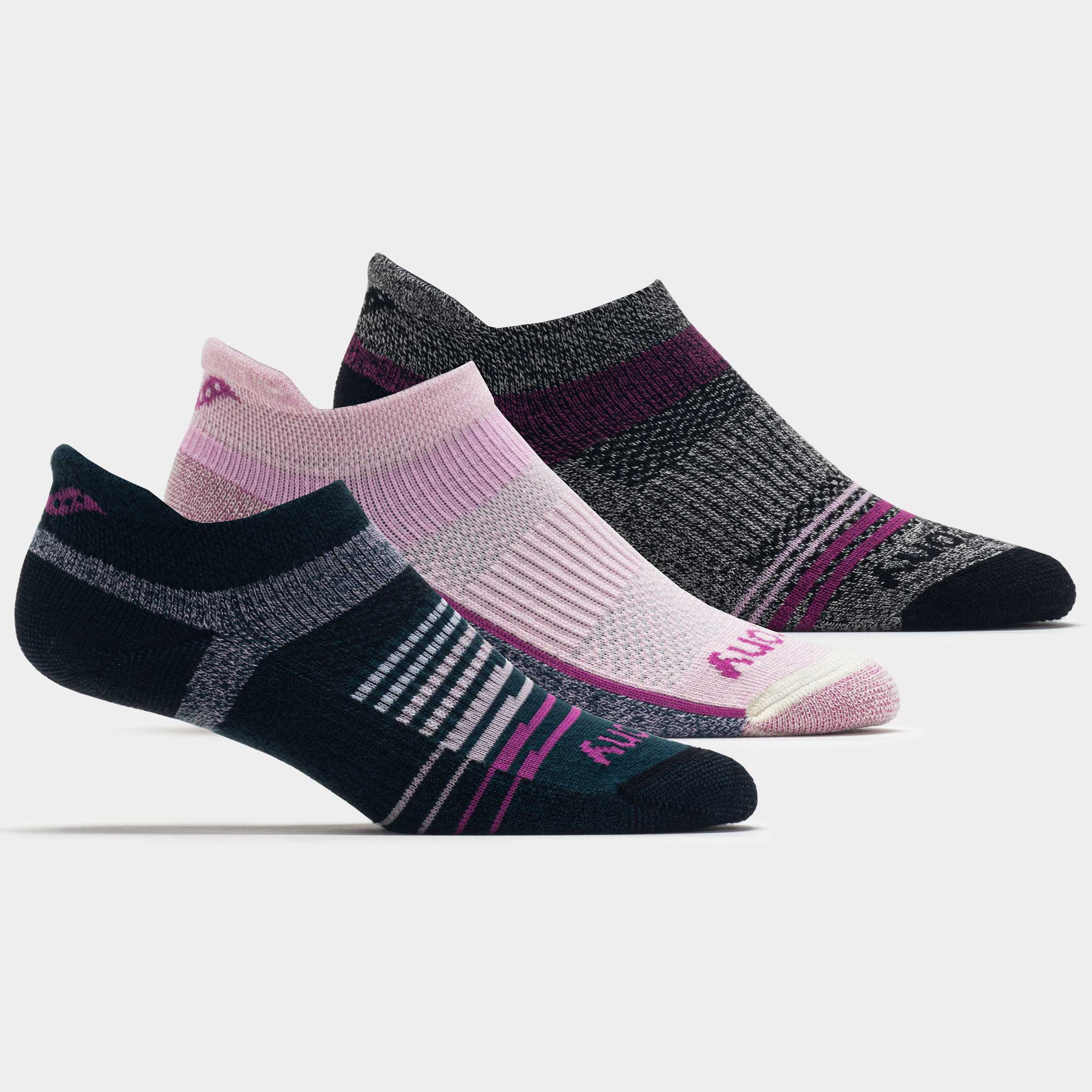 Saucony Inferno Merino Wool No Show Tab Socks Pack – Holabird Sports