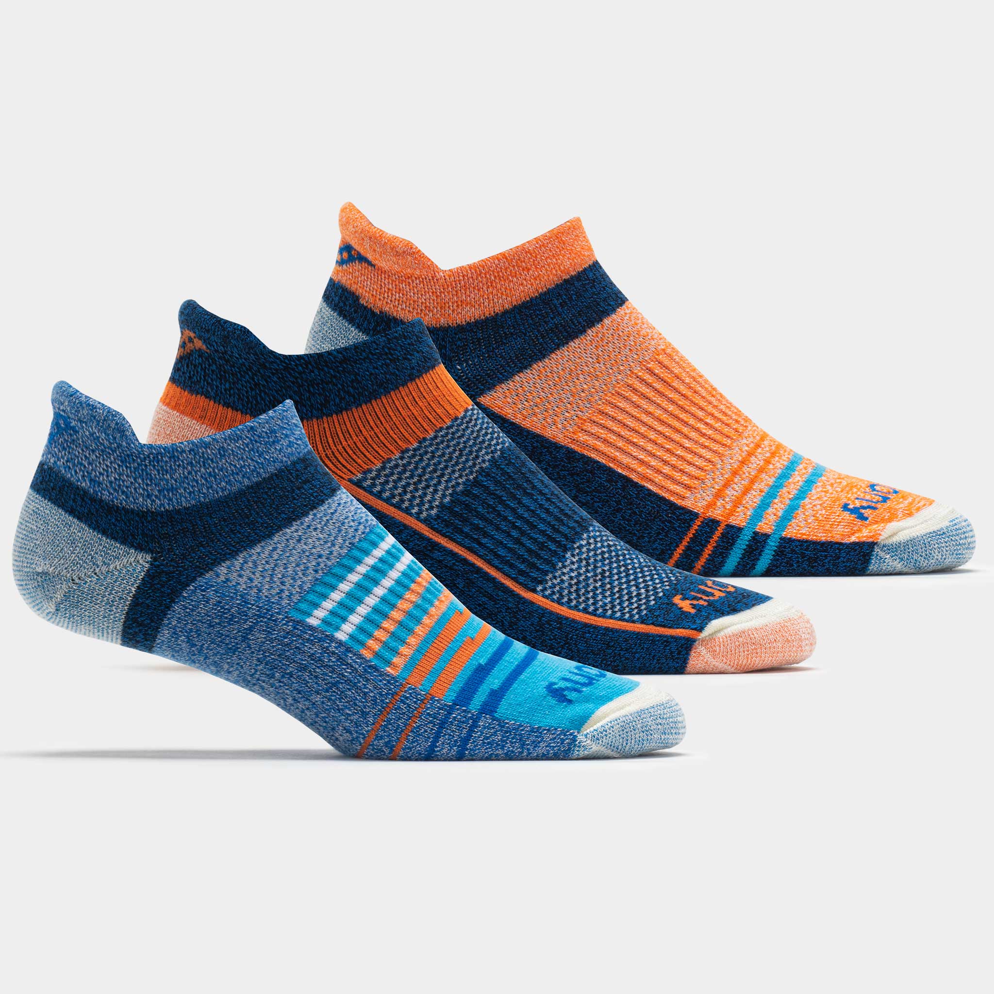 Saucony Inferno Merino Wool No Show Tab Socks 3 Pack