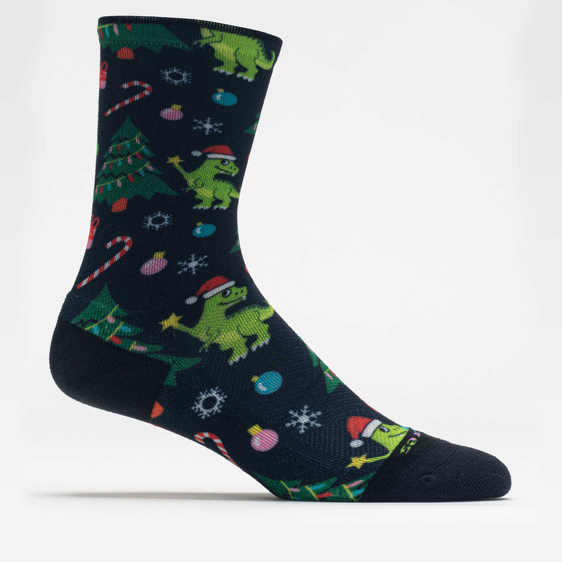 Feetures Elite Light Cushion Mini Crew Socks Tree-Rex Edition