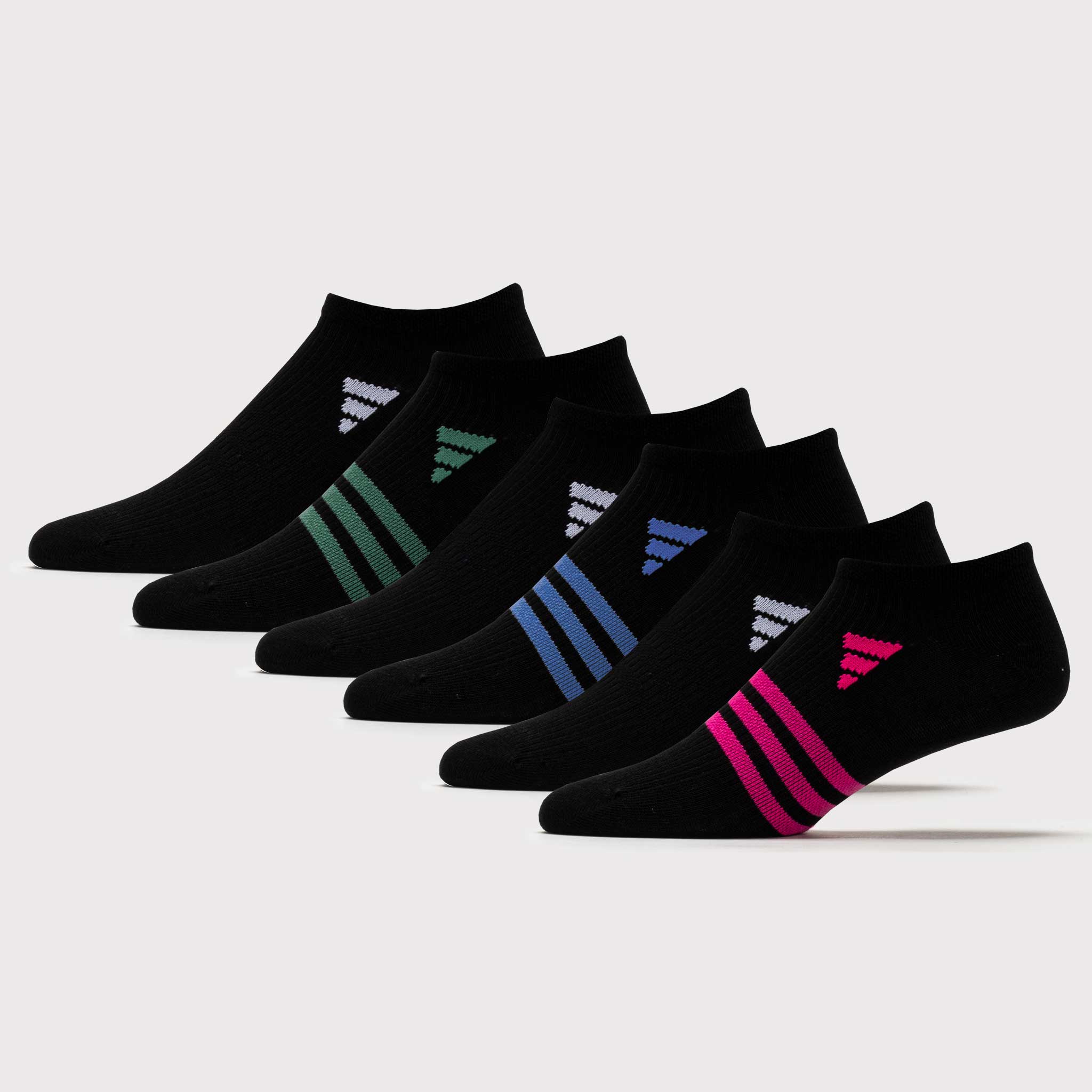 adidas Women's Superlite 3.0 No Show Socks (6-Pack), Clear Onix Grey/Semi Pink Spark/Preloved Purple / M adidas Women's Superlite 3.0 No Show Socks (6-Pack), Clear Onix Grey/Semi Pink Spark/Preloved Purple / M