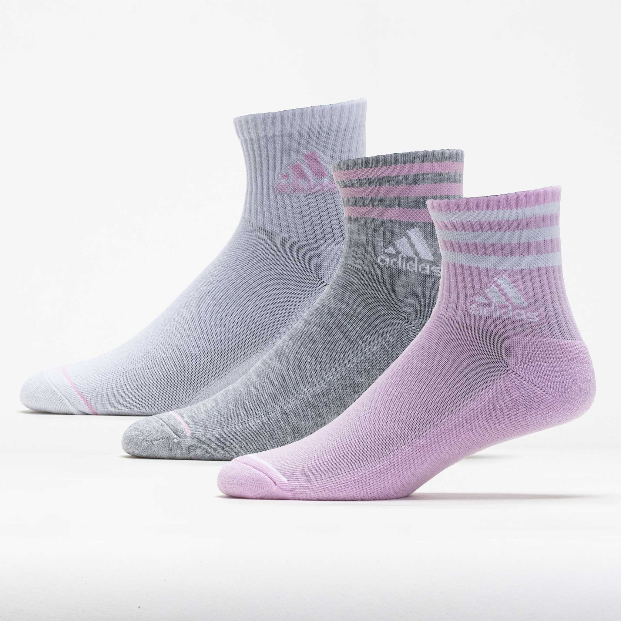 adidas Cushioned 3-Stripe 3-Pack High Quarter Socks Women's