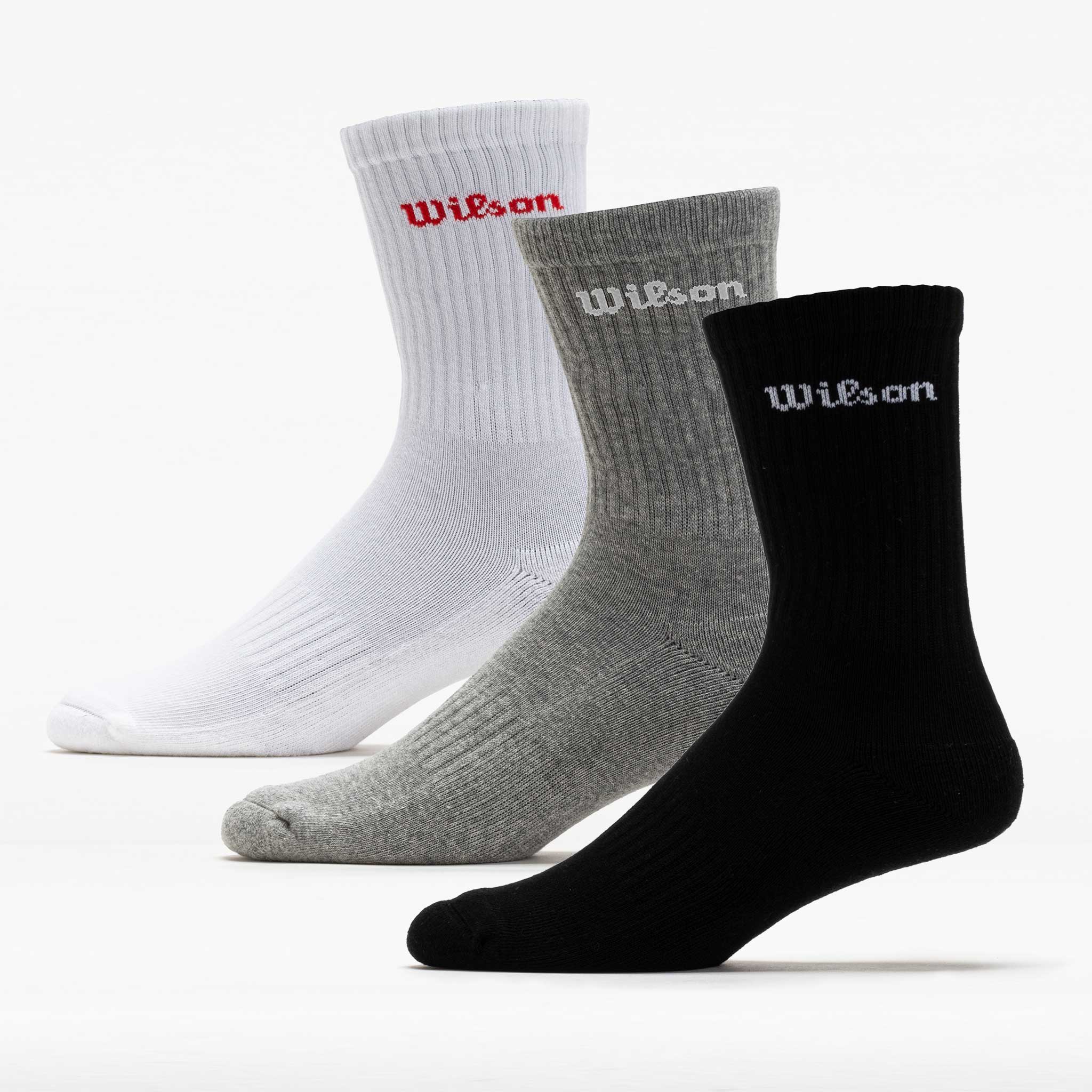 Wilson Crew Logo Socks 3-Pack