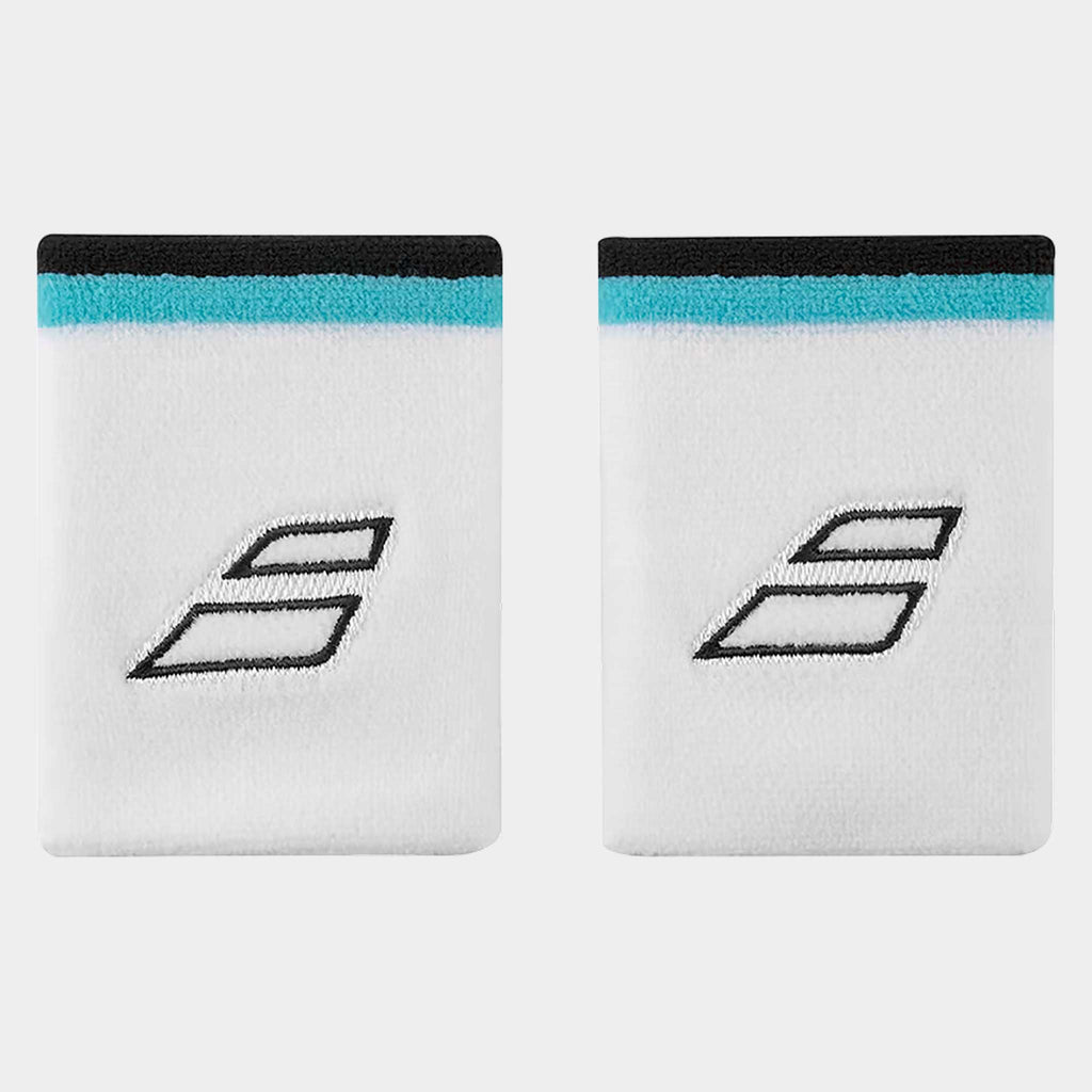 thumbnail image 2 of Babolat Terry Jumbo Wristbands - Black/White Sports Sweat Bands Pack Of 2 2 of 12