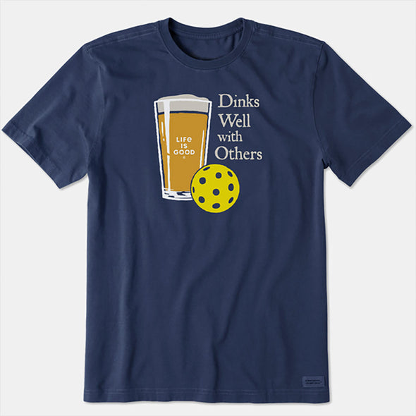 Life is Good Dinks Well Beer Crusher Tee Men's