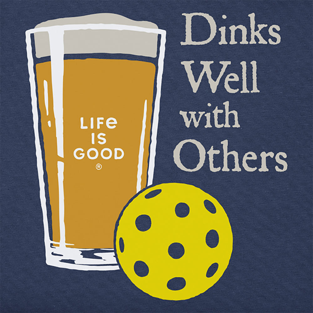 Life is Good Dinks Well Beer Crusher Tee Men's