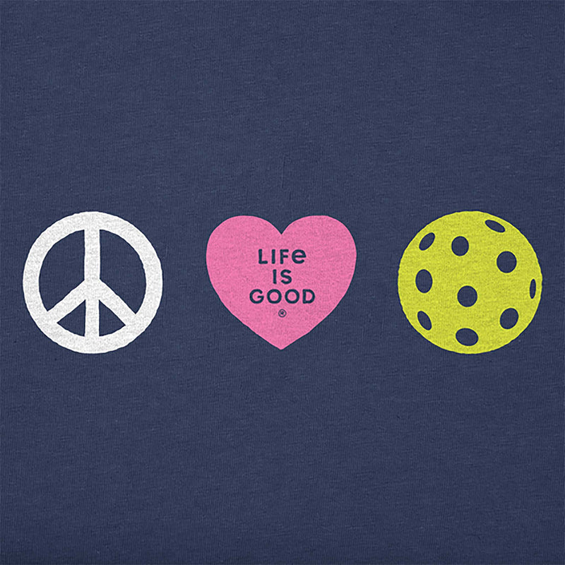 Life is Good Clean Peace Love Pickleball Short Sleeve Women's