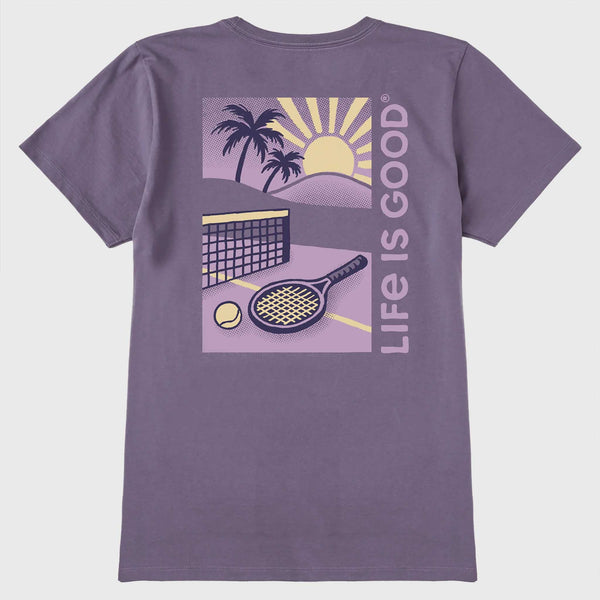 Life is Good Tennis Court Beach Crusher Tee Women's