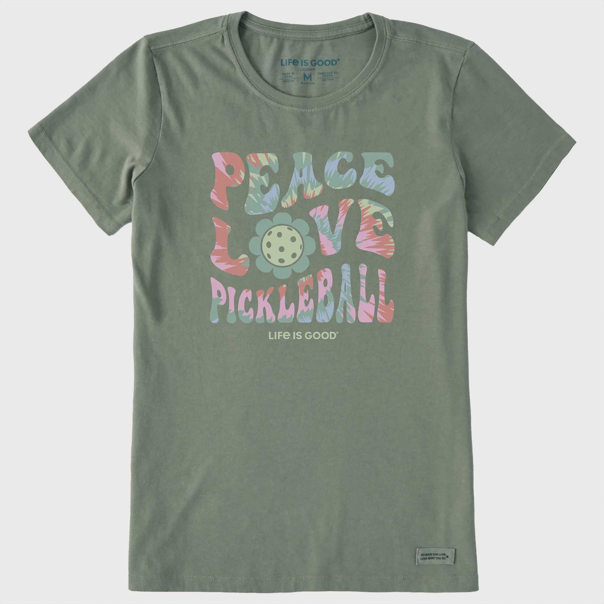 Life is Good Tie Dye Pickleball Crusher-Lite Tee Women's