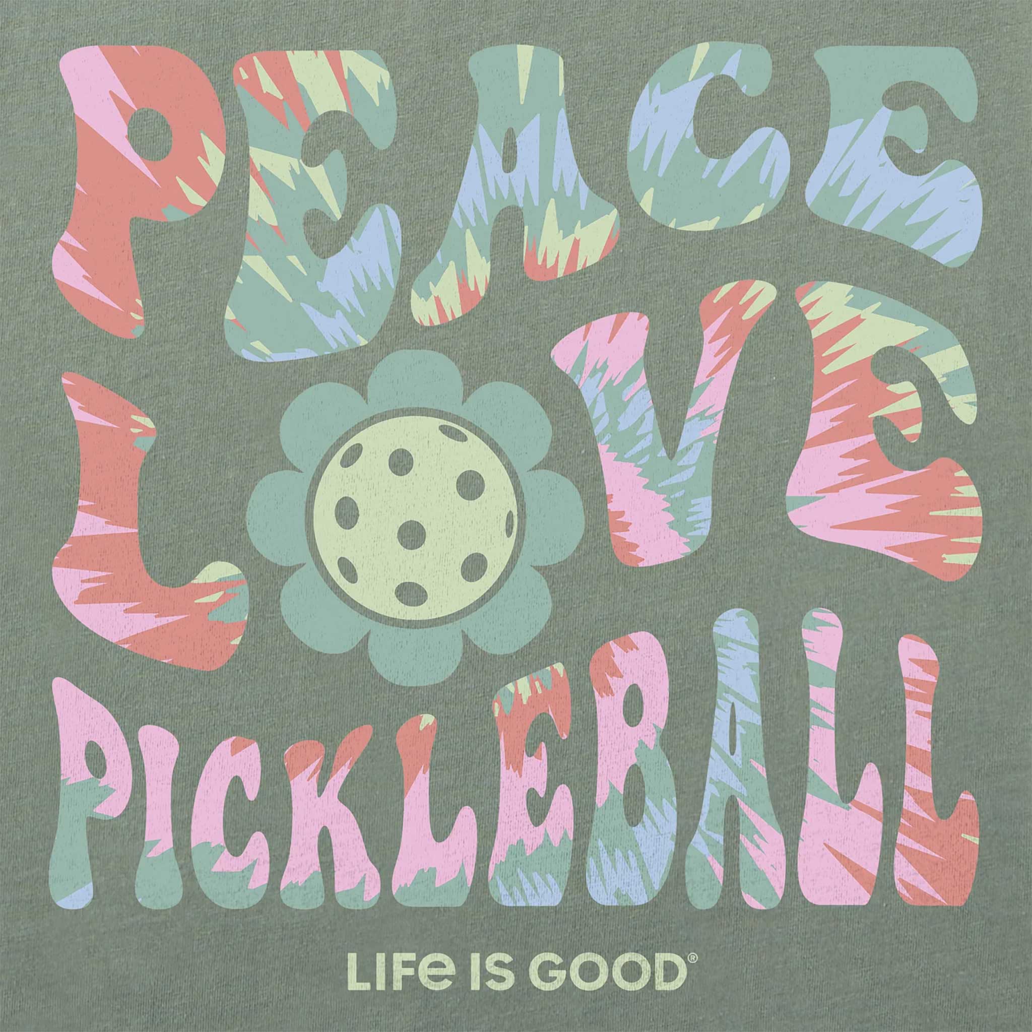 Life is Good Tie Dye Pickleball Crusher-Lite Tee Women's