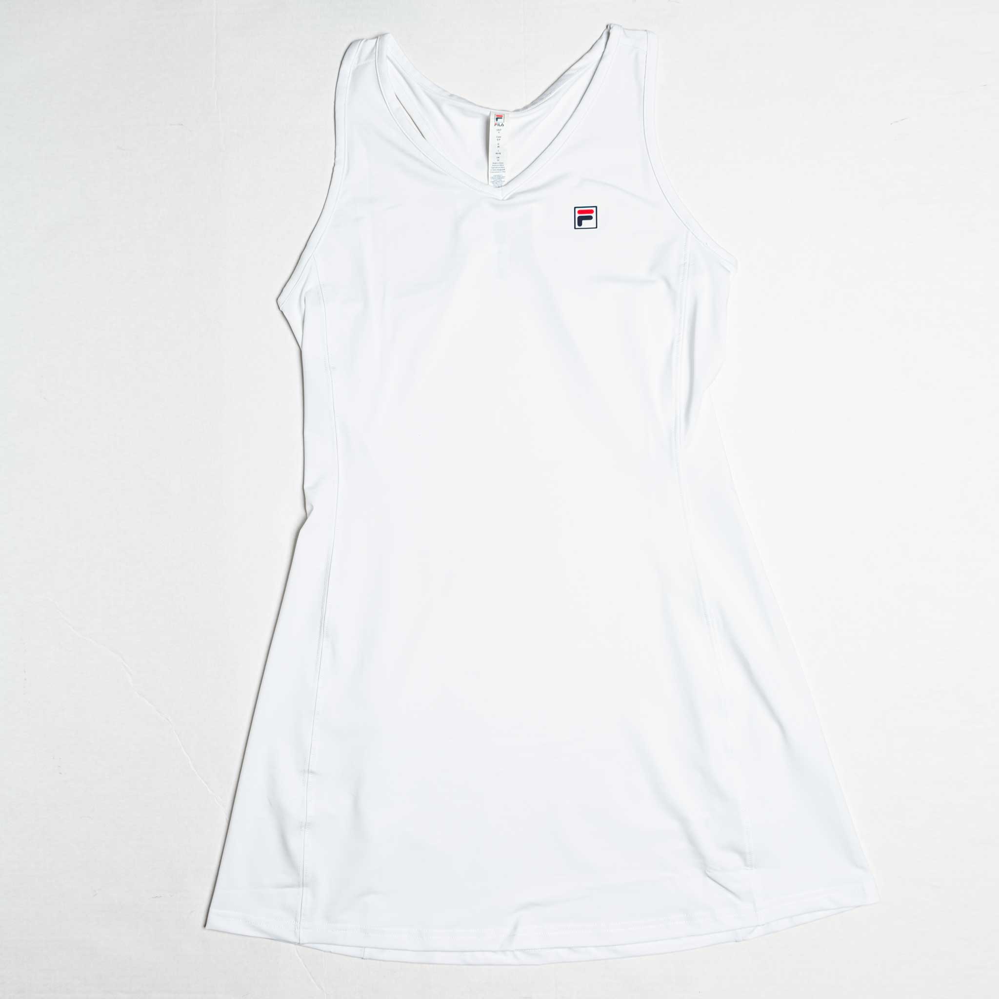 knee length dresses for ladies Fila Women's Essentials Court Dress, White, Size XL