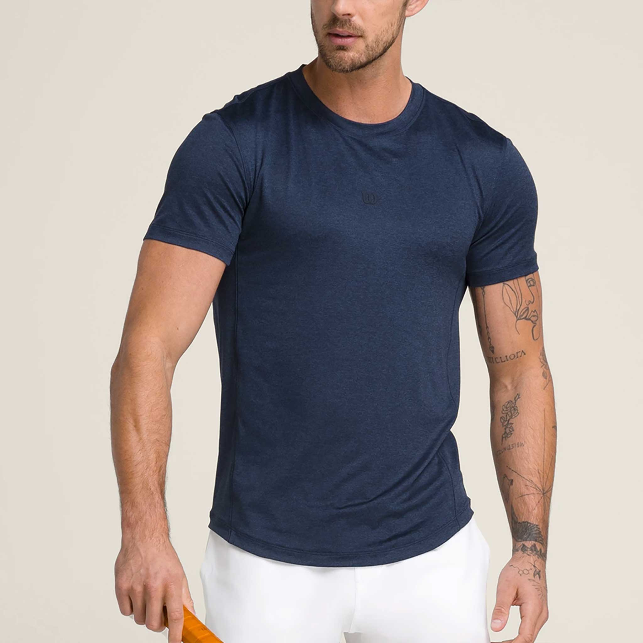 Wilson Mサイズ ホワイト×ネイビー Tシャツ WB6081601M 楽天市場】Tシャツ メンズ（ブランドウィルソン）（スポーツ