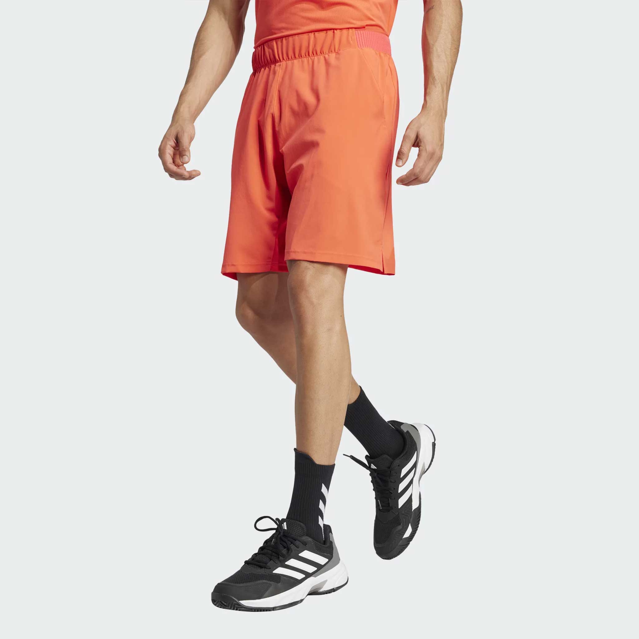 adidas Men's Club Stretch Woven 7 Shorts (Semi Lucid Red)