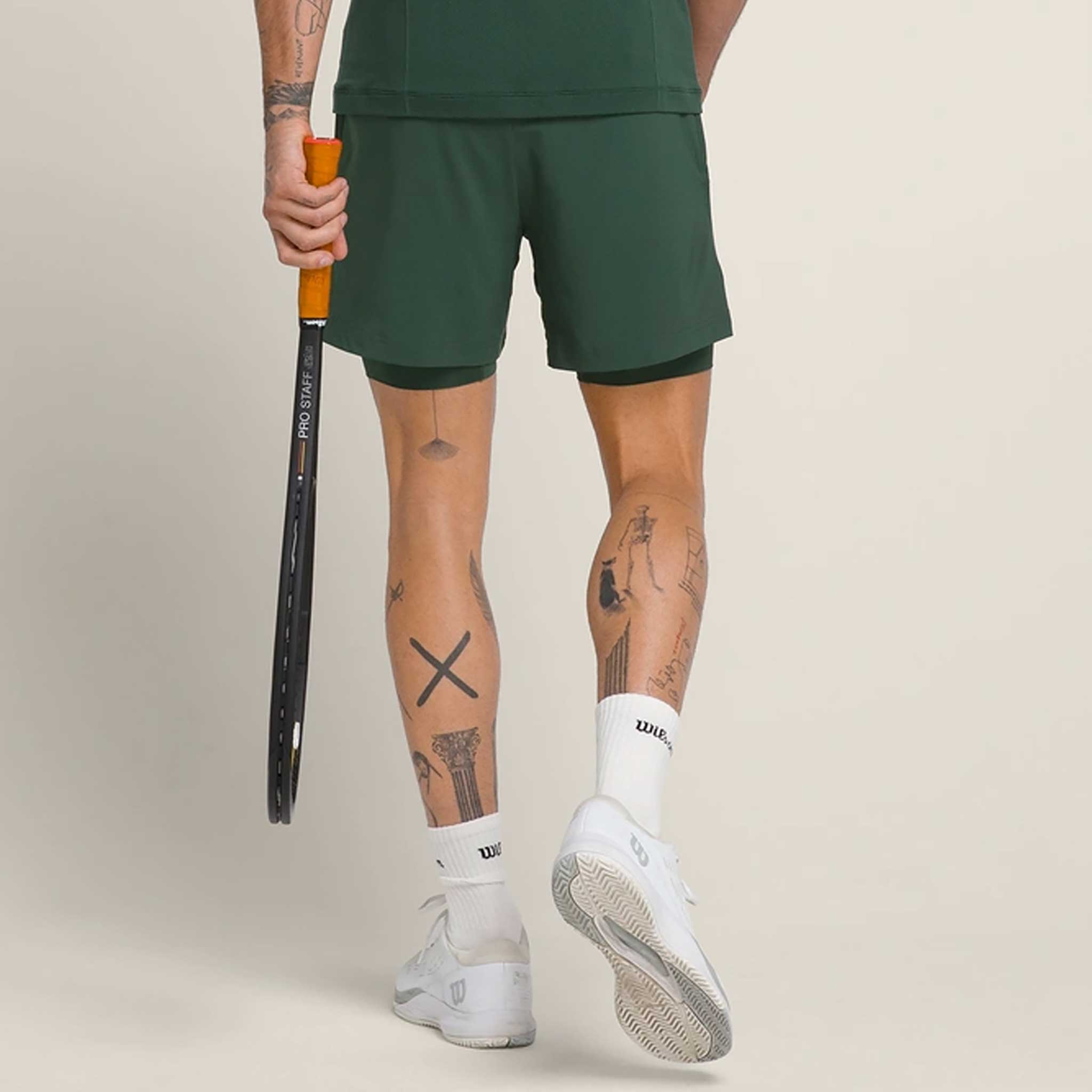 WILSON pantaloncino Tennis Blow Away Short uomo - art. WRA142201 (White WILSON pantaloncino Tennis Blow Away Short uomo - art. WRA142201 (White
