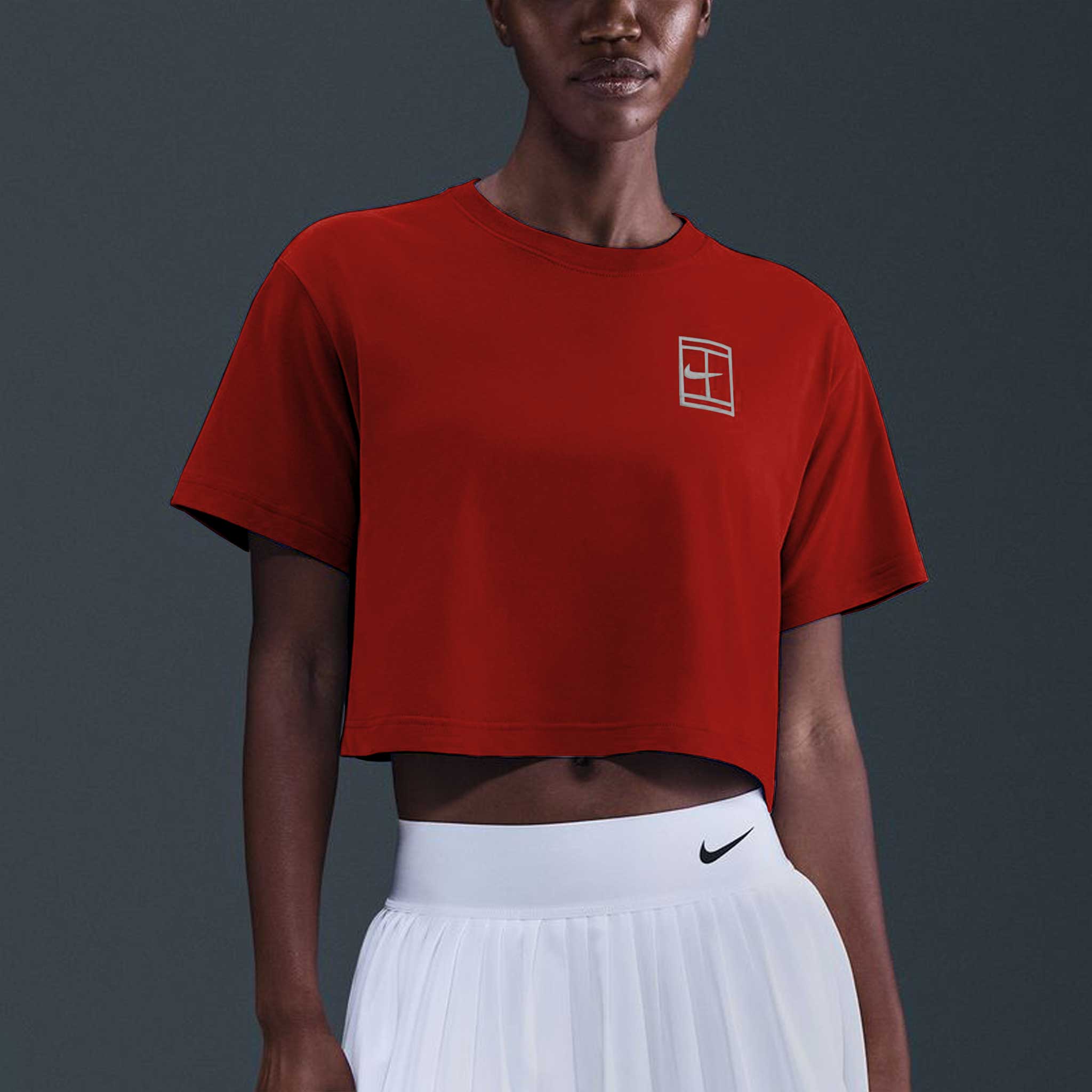nike crop top red