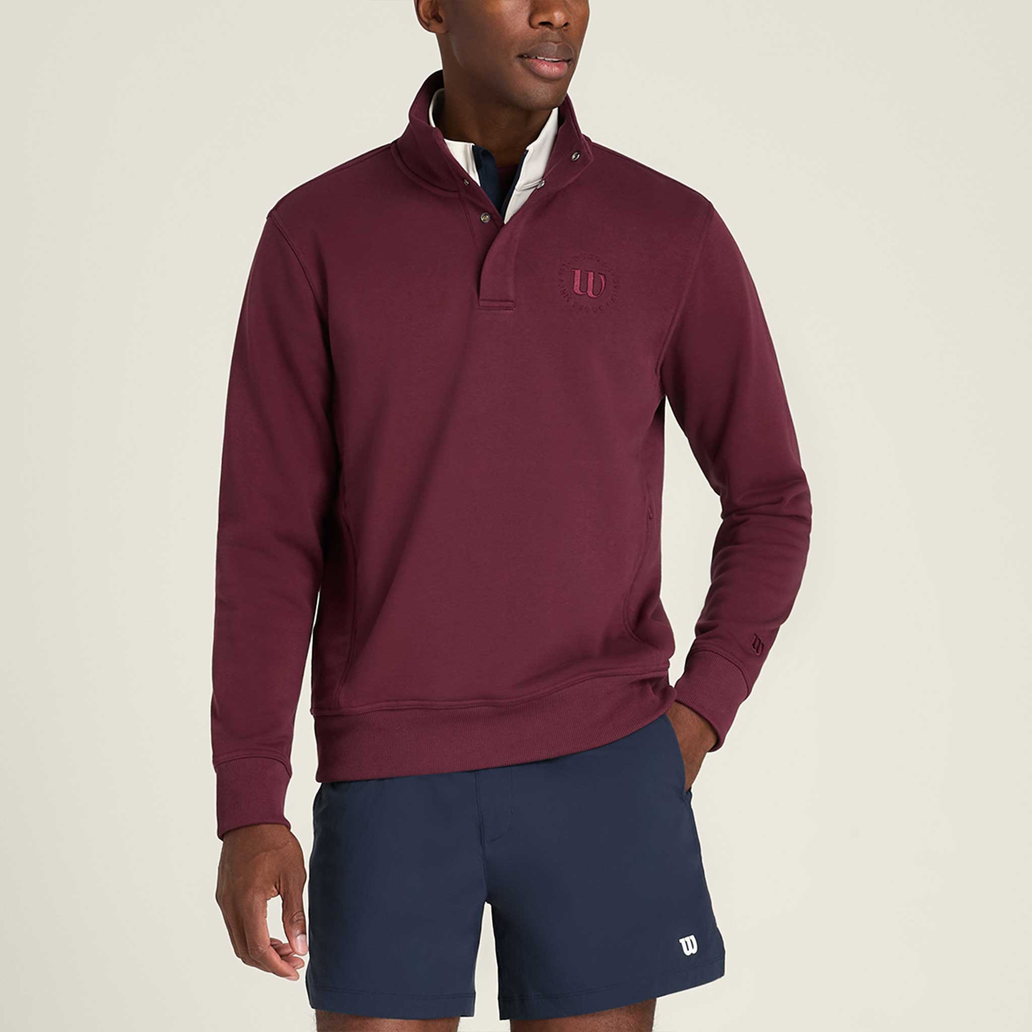 Wilson Tennis Club 1/2 Zip Mock Sweatshirt Men's – Holabird Sports
