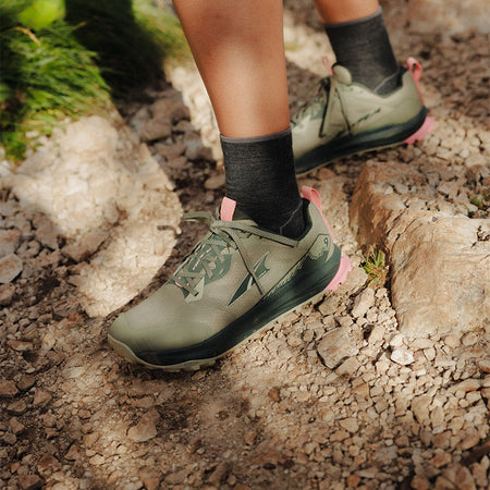 Altra Lone Peak 9 trail running shoes in-use image