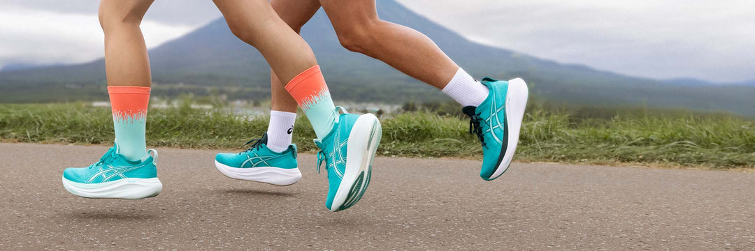 ASICS running shoes in-use image