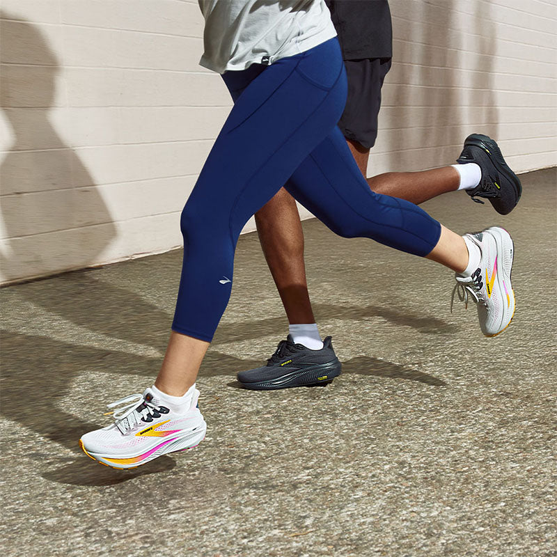 Men's and Women's Brooks Ghost 17 running shoes in-use image