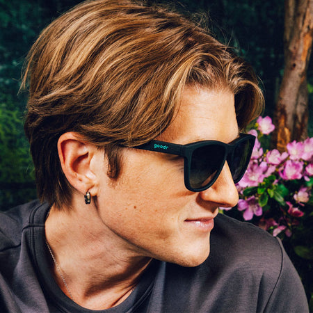Image of a model wearing goodr OG sunglasses
