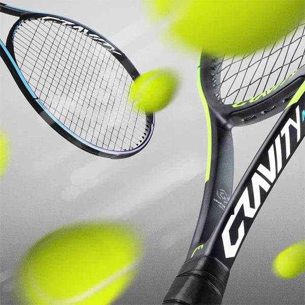 Two tennis racquets and tennis balls