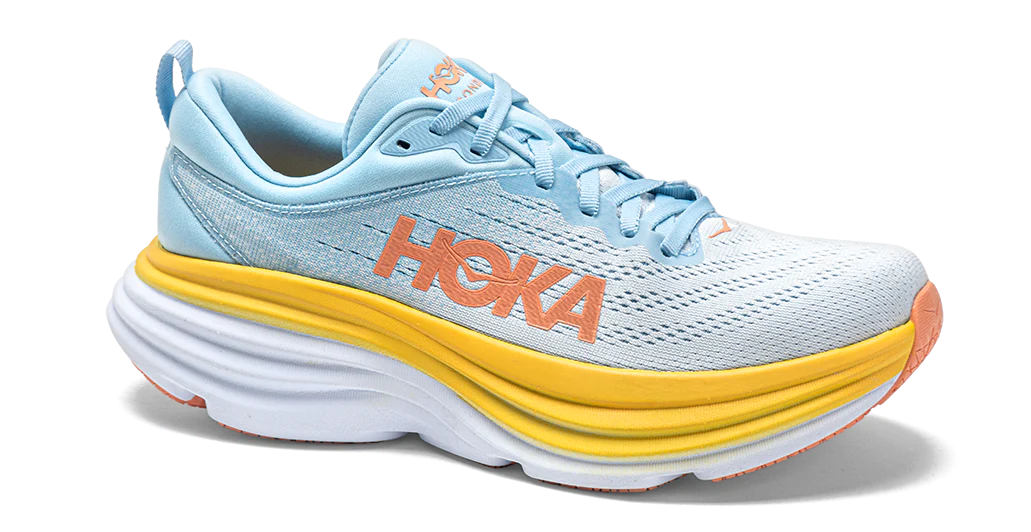 light blue hoka shoe