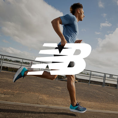 Man in New Balance Running Gear with Logo