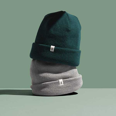 Two green and grey on hats