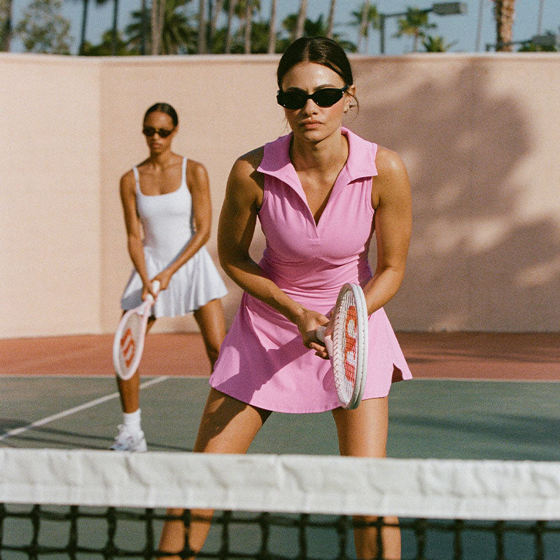 Women tennis players wearing Year of Ours clothing