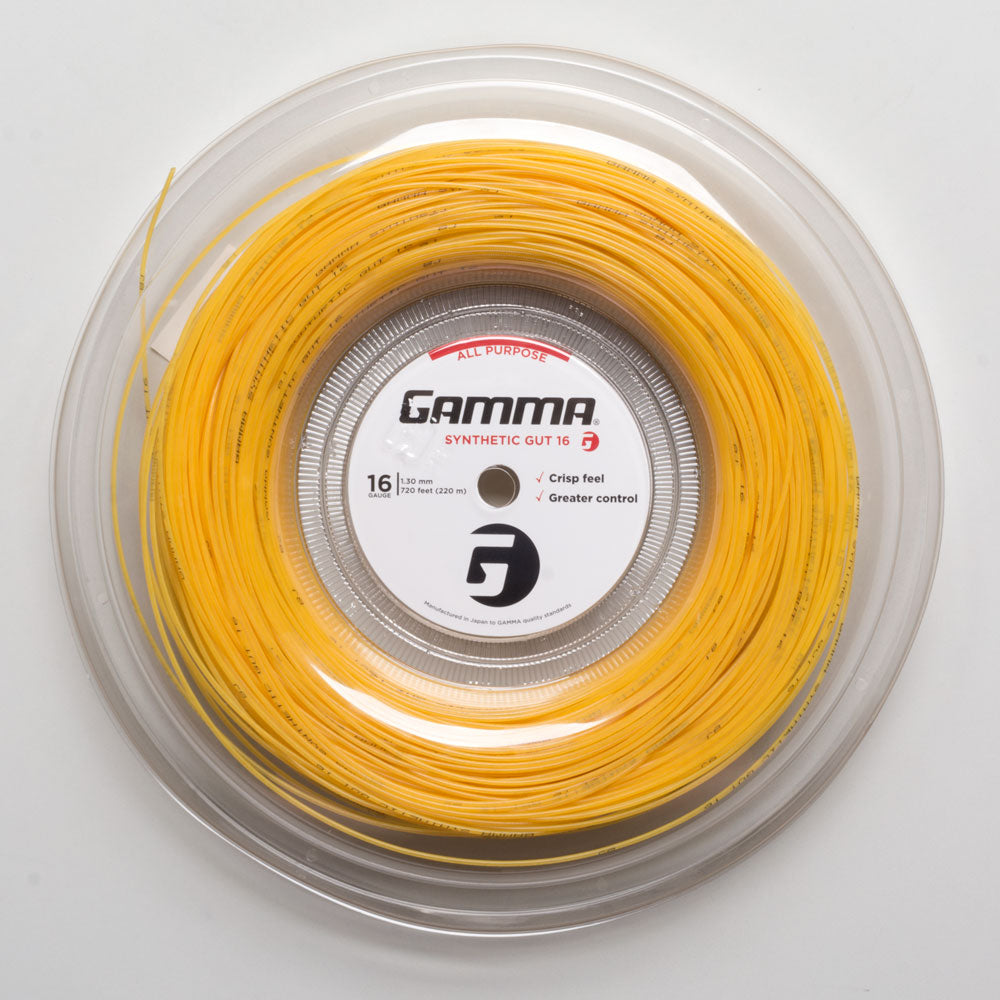 Gamma Synthetic Gut 16 Gold 720' Reel