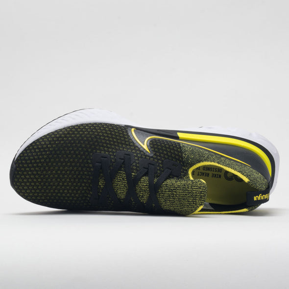 Nike React Infinity Run Flyknit Men's Black/Sonic Yellow
