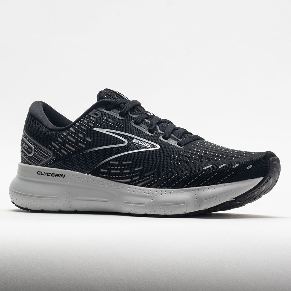 Brooks Glycerin 20 Men's Black/White/Alloy – Holabird Sports