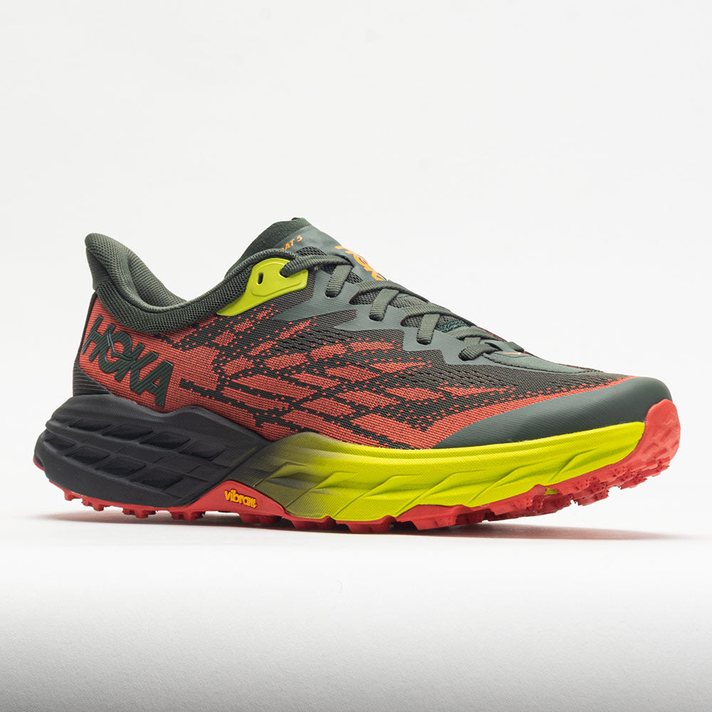 Hoka Speedgoat 5 Wide Zapatillas de Trail Hombre - Thyme/Fiesta