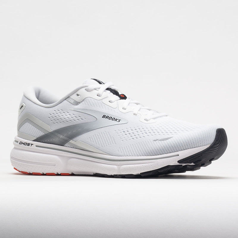 Brooks Ghost 15 Men's White/Black/Flame – Holabird Sports