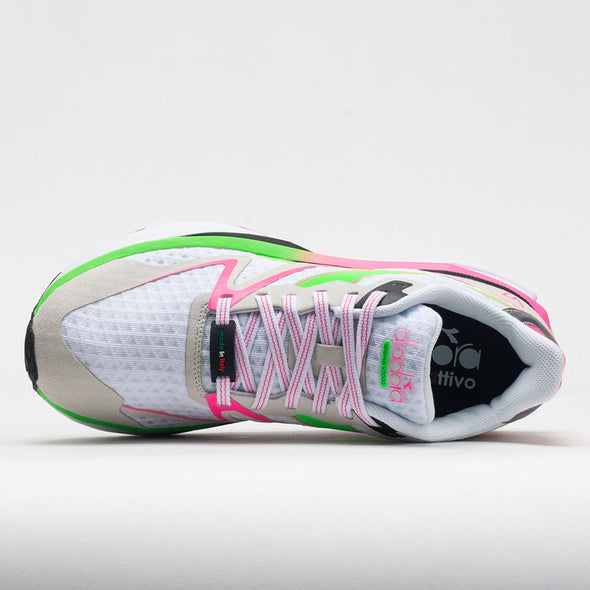 Diadora Atomo v7000 Women's White/Green Fluo/Pink Fluo