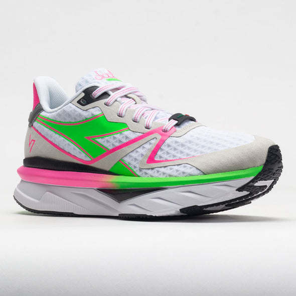 Diadora Atomo v7000 Women's White/Green Fluo/Pink Fluo