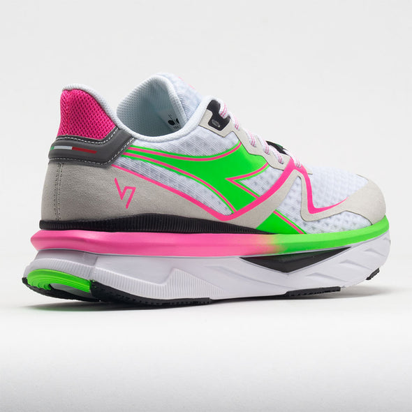 Diadora Atomo v7000 Women's White/Green Fluo/Pink Fluo