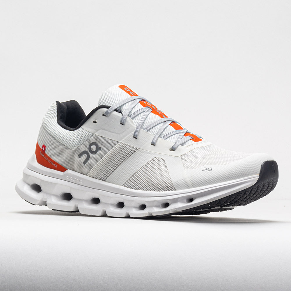 On Cloudrunner Men's Undyed White/Flame